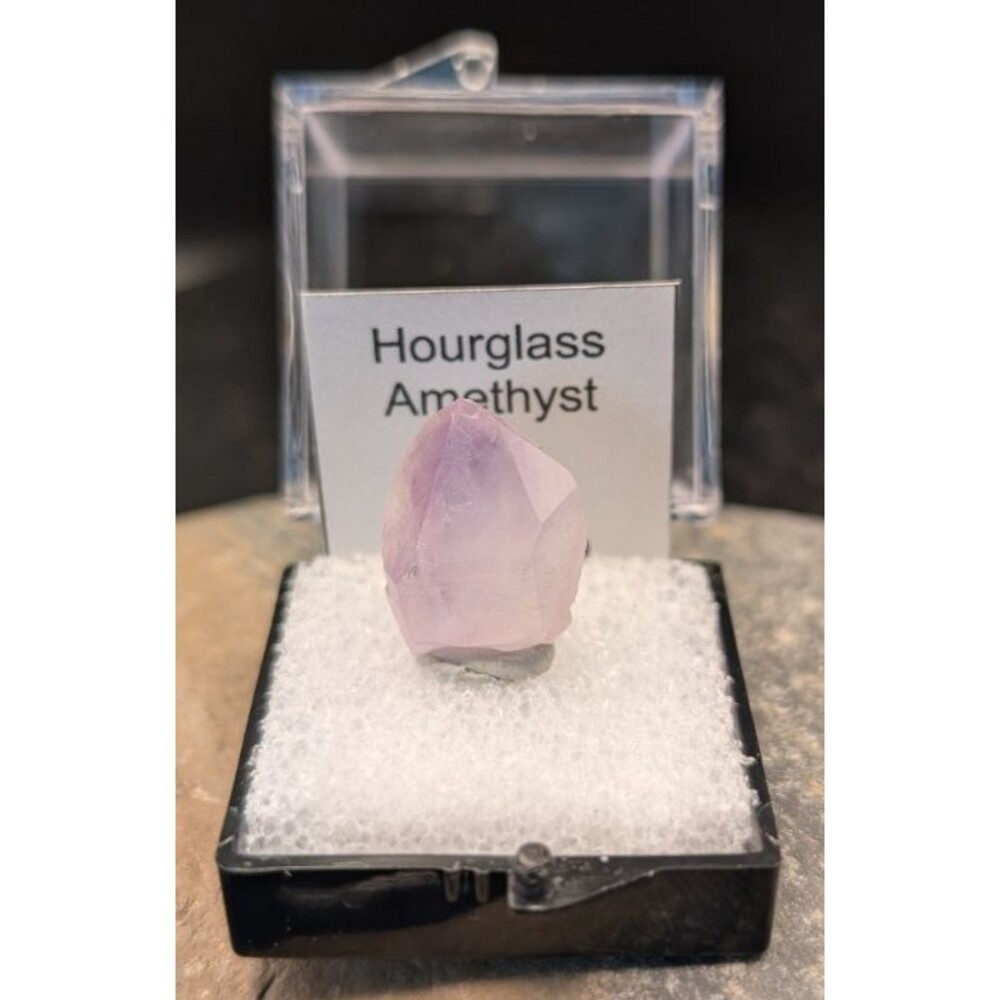 Hourglass Amethyst Crystal – Boudi Morocco – Display Box Included